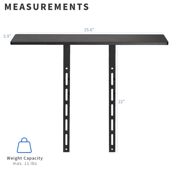 VIvo Black Behind/Above Shelf TV Mount Wayfair